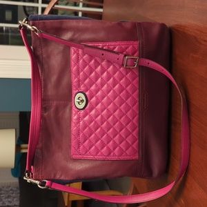 Coach Park quilted colorblock bag (coach F42981)